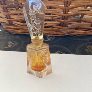 Hand cut lead crystal perfume bottle